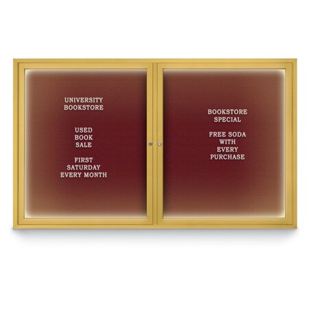 United Visual Products Indoor Enclosed Combo Board, 42"x32", Black Frame/Burgundy & Cinnabar UVCB4232B-BURGUN-CINNABA